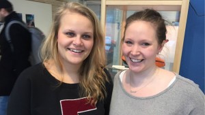 Louise Olofsson och Sophia Caspár från LTU i Luleå. Foto: Niclas Åkerström/ Sveriges Radio